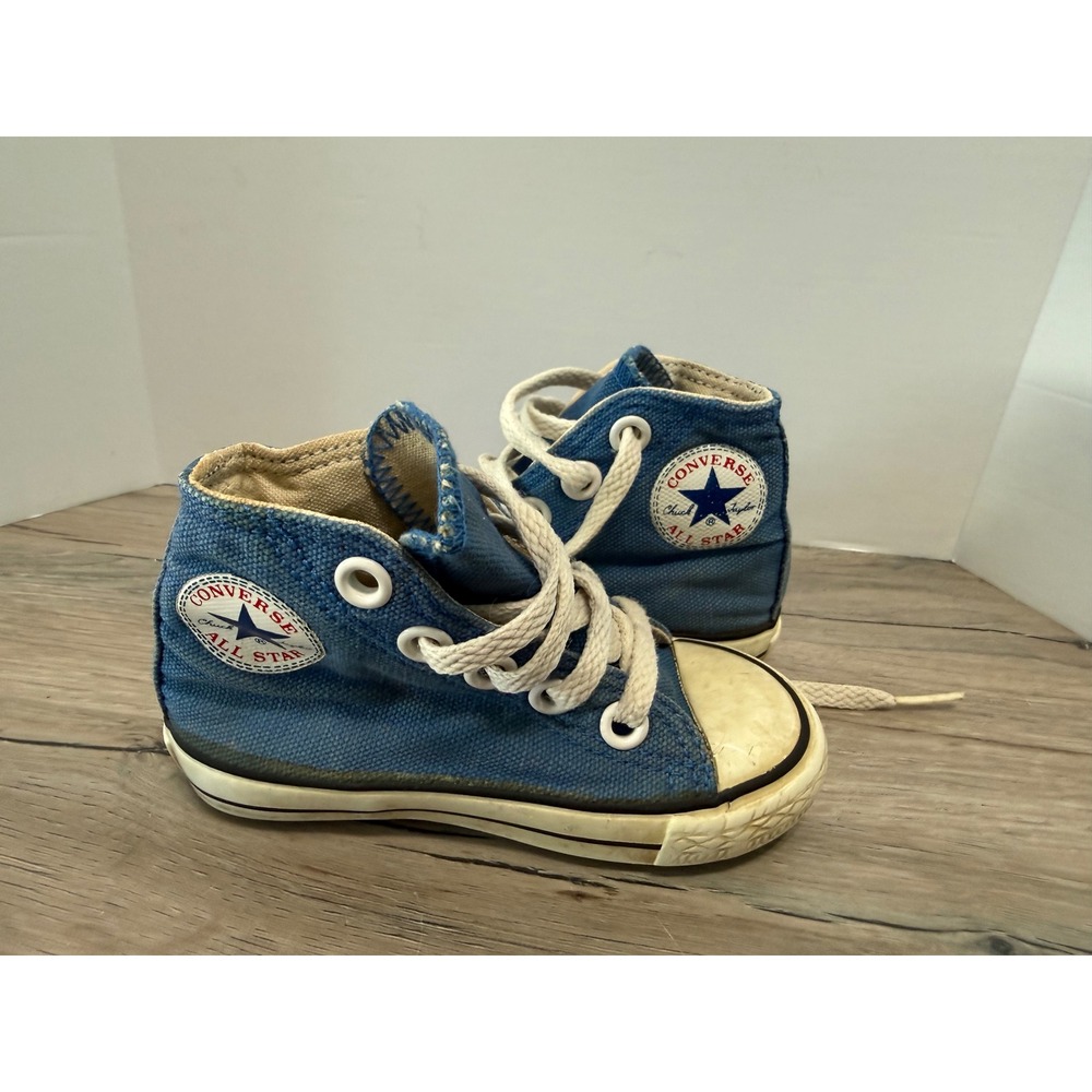 Converse Chuck Taylor Size 6 All Star High Top Blue Canvas Kids Sneakers 87121